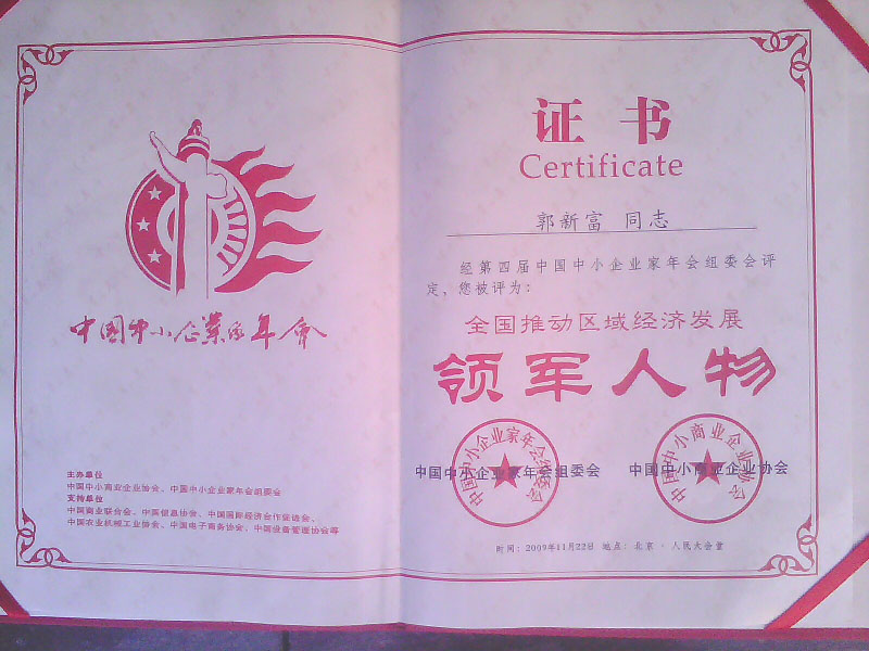 2009年區域經濟領軍人物